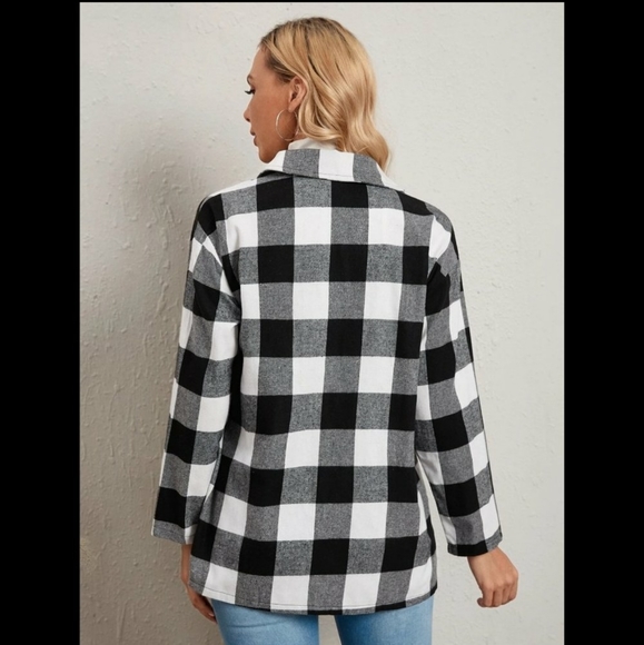 Plaid Button Down Jacket - Picture 3 of 6